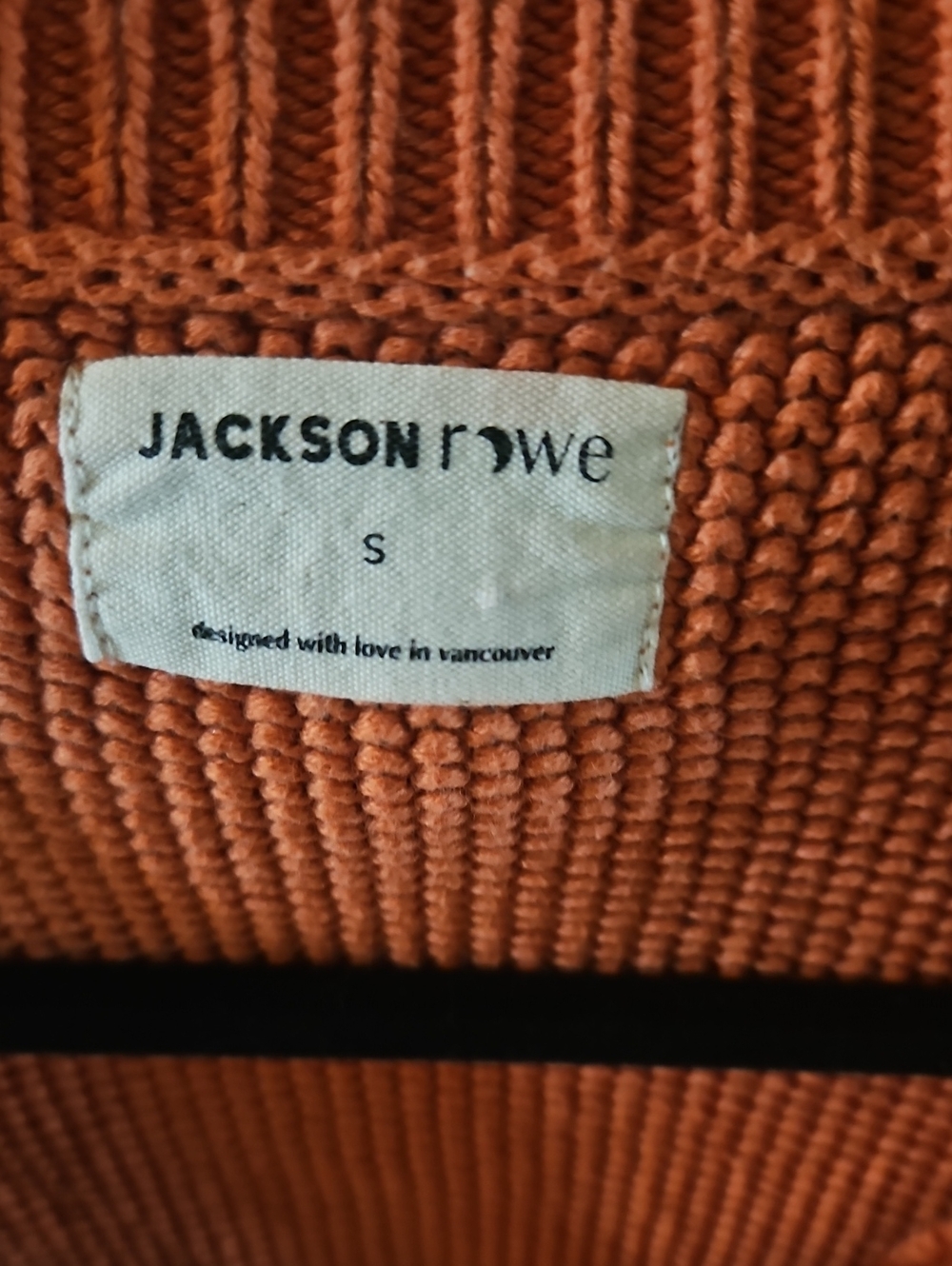 Jackson Rowe Orange Knit Button-Front Cardigan Sweater Size Small - Picture 2 of 8